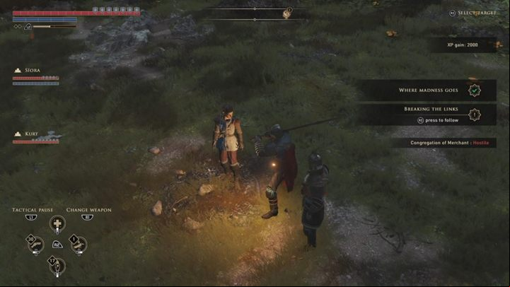After the battle is over, watch a short cutscene and your mission will be completed - GreedFall: Where Madness Goes - walkthrough - A New Threat - GreedFall Guide