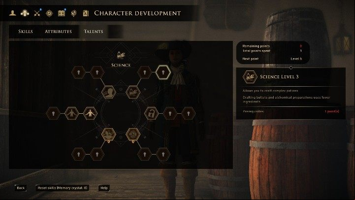 With this talent, you will be able to create potions and projectiles - GreedFall: Talents - Basics - GreedFall Guide