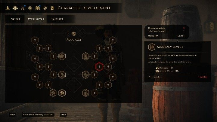 This attribute affects the efficiency of firearms and potions - GreedFall: Craftsmanship, alchemy - Basics - GreedFall Guide