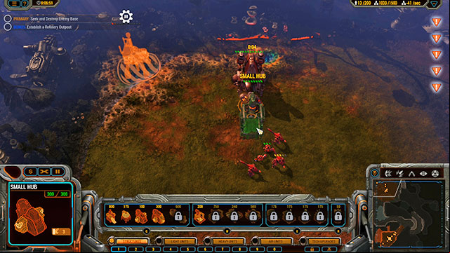 While constructing a new base, produce new units - Mission 1 - Hunters Valley - The Beta campaign - Grey Goo - Game Guide and Walkthrough