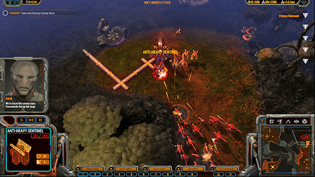 First, destroy the turret and then, the units that have been guarding it - Mission 1 - Hunters Valley - The Beta campaign - Grey Goo - Game Guide and Walkthrough