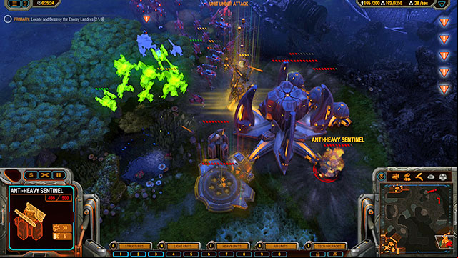 If you need the resources, leave several units in the bushes and, in the place of the enemy base, build a Small Hub and a refinery - Mission 2 - Ruks Bend - The Beta campaign - Grey Goo - Game Guide and Walkthrough