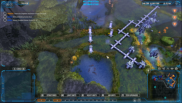 As soon as possible, launch the production of Gladiuses - Mission 7 - The Wetlands - Human campaign - Grey Goo - Game Guide and Walkthrough