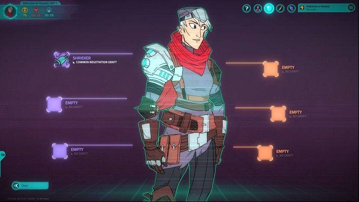 Later on there are two icons responsible for combat and negotiating decks - interface in Griftlands - Gameplay - Griftlands Guide
