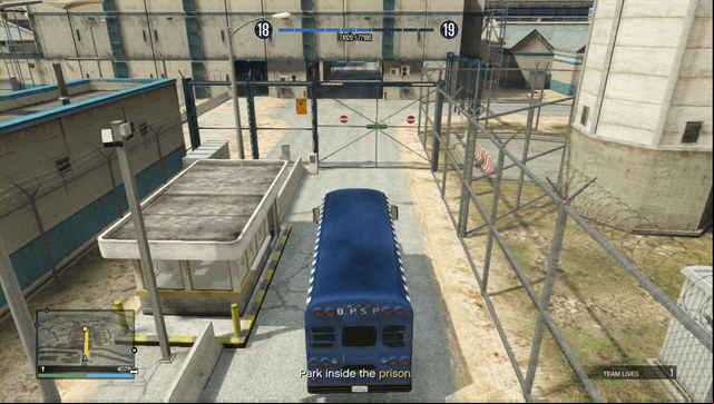 All of the gates swing open after you get into the bus - GTA Online Heists: Heist 2, Prison Break - Heists (DLC) - GTA Online Guide