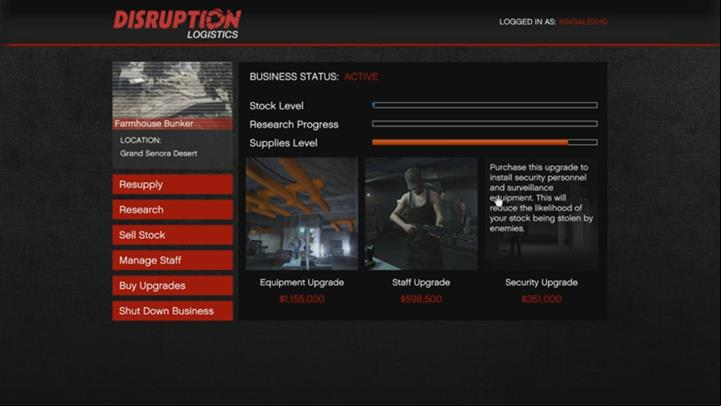 Besides researches, you can also decide to use your supplies on manufacturing weapons that you can later sell - GTA Online: Manufacturing researches - bunkers guide, Gunrunning - Bunkers - GTA Online Guide