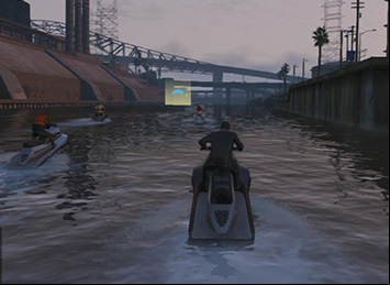 Suit and a water scooter sounds great together... doesnt it?. - GTA 5: Sea Races map - Activities - GTA 5 Guide