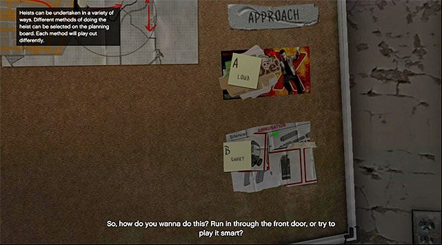 The moment when you choose your modus operandi - GTA 5: Casing the Jewel Store walkthrough - Main missions - GTA 5 Guide