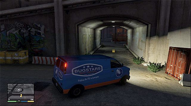 The location where you need to leave the van - GTA 5: Bugstars Equipment walkthrough - Main missions - GTA 5 Guide