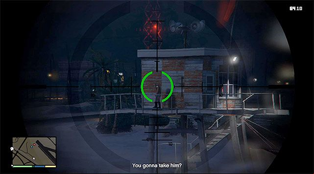 An enemy atop the control tower - GTA 5: Nervous Ron walkthrough - Main missions - GTA 5 Guide