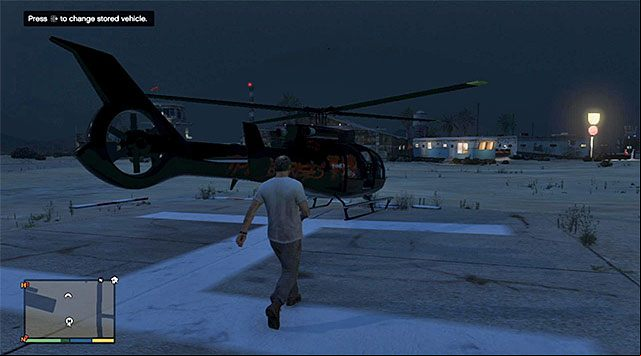 It is a way better idea to make it over to the base on a regular chopper and, to do that, you need to visit the airports seized by Trevor, located to the South-West of the Sandy Shores - GTA 5: Cargobob walkthrough - Main missions - GTA 5 Guide