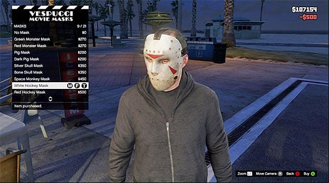 White hockey mask - GTA 5: Masks walkthrough - Main missions - GTA 5 Guide