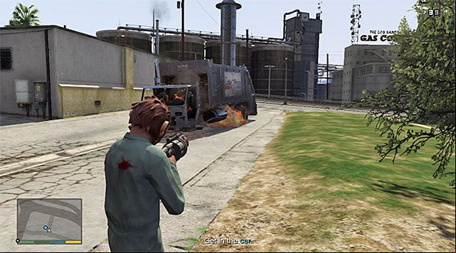 You need to destroy the trash truck after you leave the battlefield - GTA 5: Blitz Play 2 walkthrough - Main missions - GTA 5 Guide