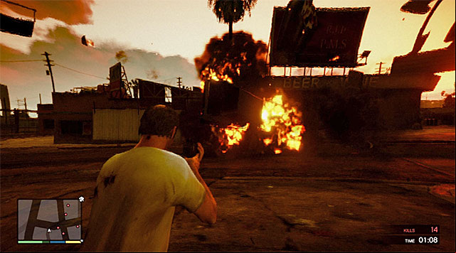 Grenades are still the best way to get rid of vehicles - GTA 5: Rampage Two - Strangers and Freaks missions - GTA 5 Guide