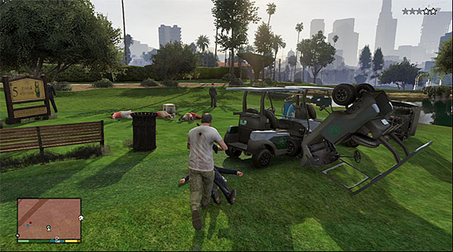 The best way to eliminate Mark and his bodyguards using firearms - GTA 5: Vinewood Souvenirs - Mark - Strangers and Freaks missions - GTA 5 Guide