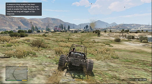 Keep away from main roads - GTA 5: McKenzie Field Hangar - Property missions - GTA 5 Guide