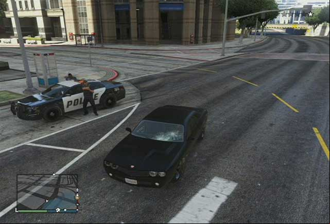 Wanted level is represented by stars in the top-right corner of the screen - GTA Online: The police - Basics - GTA 5 Guide