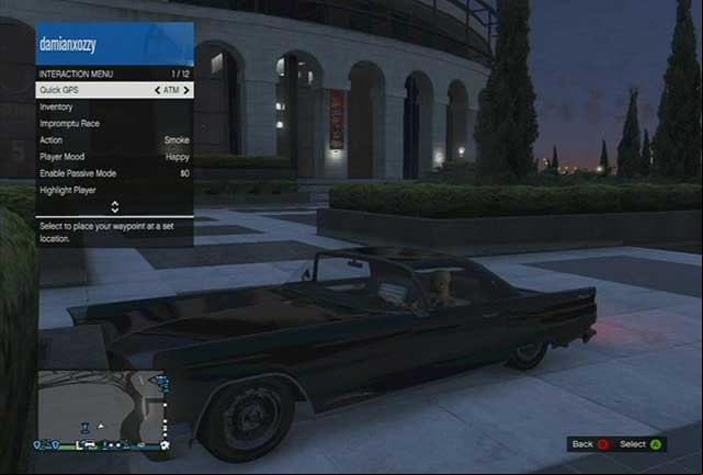 Interaction menu allows you to quickly get to a ATM - GTA Online: Protecting your money against other players - Basics - GTA 5 Guide