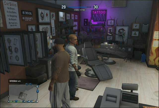 A tattoo parlor - GTA Online: Service points - Basics - GTA 5 Guide