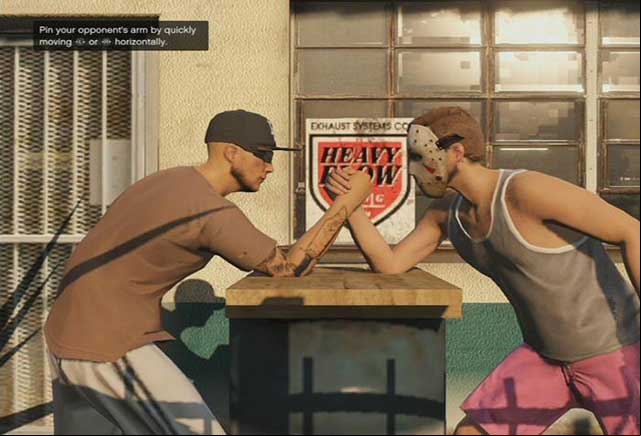 Arm wrestling - GTA Online: Past time activities - Basics - GTA 5 Guide