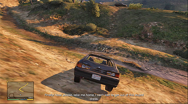 You can easily lose the grooms car by riding over the wilderness - GTA 5: Hitchhiker - 4 - Random events - GTA 5 Guide