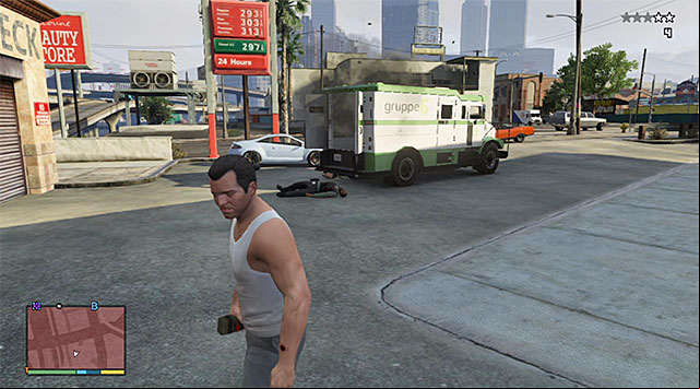 A bomb is a good way to open the vans door - GTA 5: Security vans (1-10) map - Random events - GTA 5 Guide