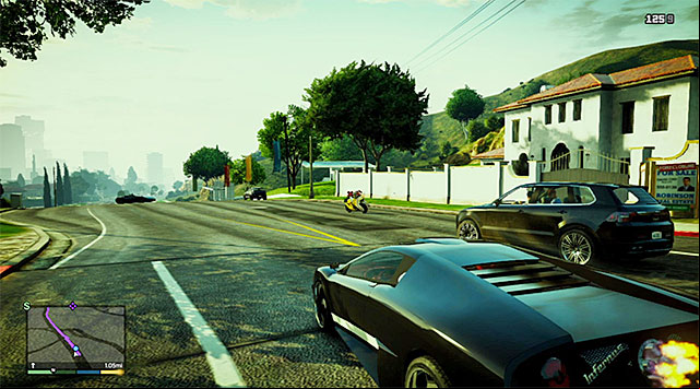 The best way to catch up with the thief is on a very fast vehicle - GTA 5: Sport bike thief - Random events - GTA 5 Guide
