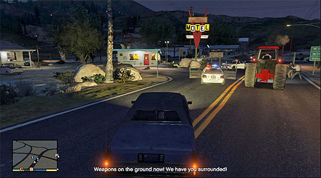 You can kill either the policemen or the robbers - GTA 5: Countryside robbery - Random events - GTA 5 Guide
