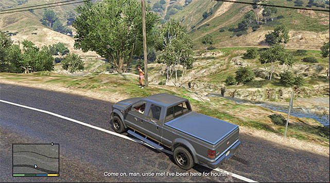 The young man roped to a pole - GTA 5: Stag do running man - Random events - GTA 5 Guide