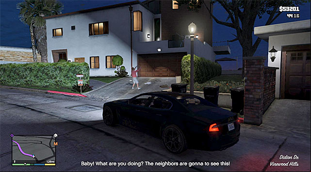 The place where you meet the arguing couple - GTA 5: Domestic dispute - Random events - GTA 5 Guide