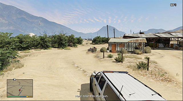 Keep shooting at the escaping vehicle and watch out for the big jumps while driving off-road - GTA 5: The Civil Border Patrol - Strangers and Freaks missions - GTA 5 Guide