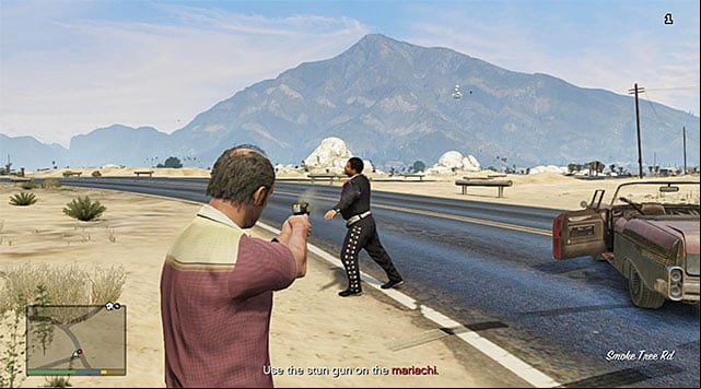 You need to use the stun gun on the immigrants that you catch up with - GTA 5: The Civil Border Patrol - Strangers and Freaks missions - GTA 5 Guide