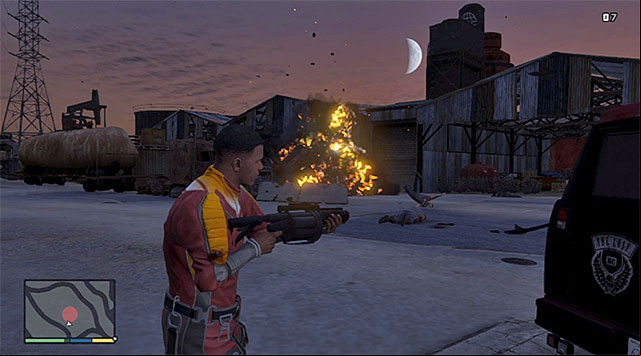 It is a good idea to blow up the enemies cars - GTA 5: Car Scrapyard - Property missions - GTA 5 Guide