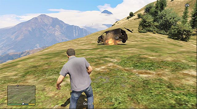 The easiest way is to blow up the van - GTA 5: Caida Libre walkthrough - Main missions - GTA 5 Guide