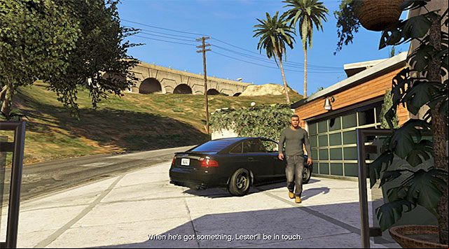 You need to take Franklin back to his villa, or return with Lester to Sandy Shores - GTA 5: Surveying the Score walkthrough - Main missions - GTA 5 Guide
