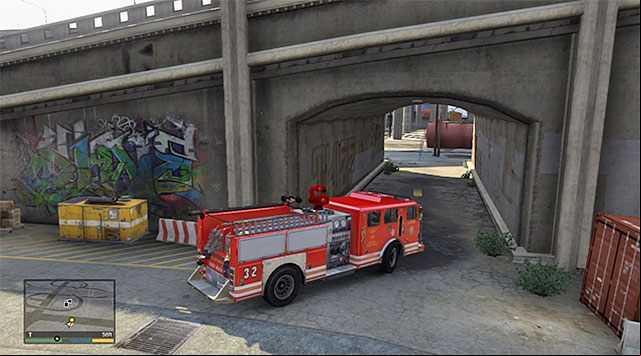 The location to hide the fire truck - GTA 5: Fire Truck walkthrough - Main missions - GTA 5 Guide
