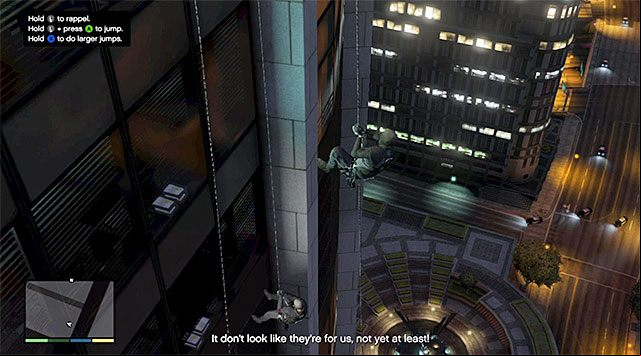 Keep bouncing off the skyscrapers wall - GTA 5: The Bureau Raid, Roof Entry variant walkthrough - Main missions - GTA 5 Guide