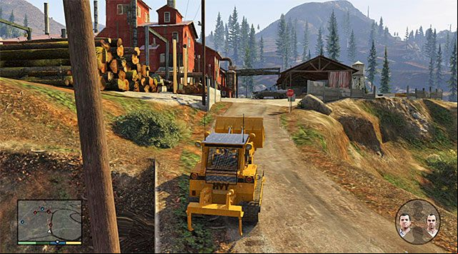 The bulldozer will help you avoid the enemy fire - GTA 5: Lamar Down walkthrough - Main missions - GTA 5 Guide