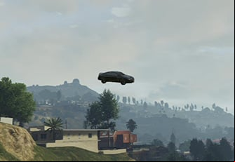 Another station... nearby tree. - GTA 5: Stunt Jumps map - Challenges - GTA 5 Guide
