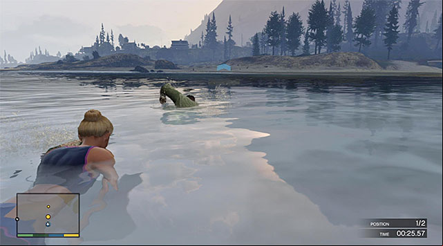 Swim towards the shore - GTA 5: Exercising Demons - Franklin - Strangers and Freaks missions - GTA 5 Guide