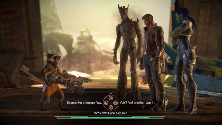 Youll reach a huge gate - An alien planet | Episode 1 - Tangled Up in Blue - Episode 1 - Tangled Up in Blue - Marvels Guardians of the Galaxy: The Telltale Series Game Guide