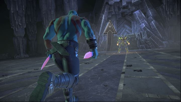You are now facing a long action sequence in which the Guardians engage Thanos - An alien planet | Episode 1 - Tangled Up in Blue - Episode 1 - Tangled Up in Blue - Marvels Guardians of the Galaxy: The Telltale Series Game Guide