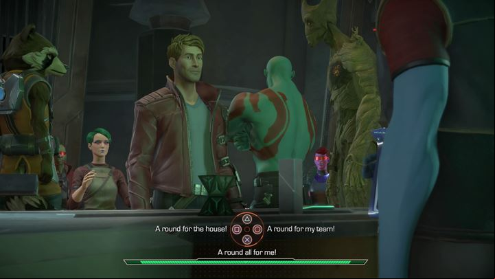 Time to celebrate - Knowhere - celebrating victory | Episode 1 - Tangled Up in Blue - Episode 1 - Tangled Up in Blue - Marvels Guardians of the Galaxy: The Telltale Series Game Guide