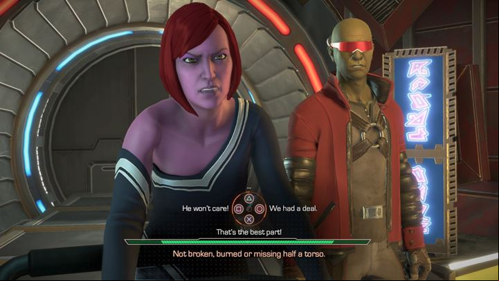 Youve reached the meet location - Handing the body over to the Collector | Episode 1 - Tangled Up in Blue - Episode 1 - Tangled Up in Blue - Marvels Guardians of the Galaxy: The Telltale Series Game Guide