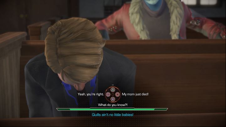 1 - Flashback - church scene | Episode 1 - Tangled Up in Blue - Episode 1 - Tangled Up in Blue - Marvels Guardians of the Galaxy: The Telltale Series Game Guide