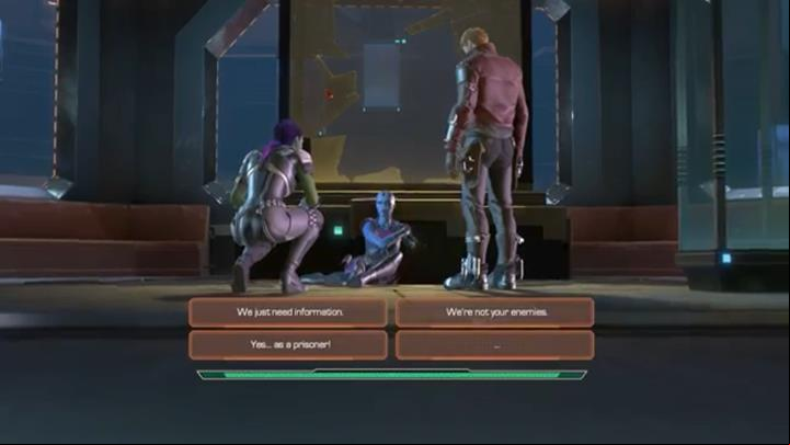 After returning to the ship with a prisoner, talk to Gamora - Chapter 4 - Too Fast For Love | Episode 2 - Under Pressure - Episode 2 - Under Pressure - Marvels Guardians of the Galaxy: The Telltale Series Game Guide