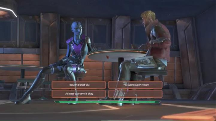 Go to Nebula and talk to her - Chapter 5 - Blood on the Tracks | Episode 3 - More Than a Feeling - Episode 3 - More Than a Feeling - Marvels Guardians of the Galaxy: The Telltale Series Game Guide