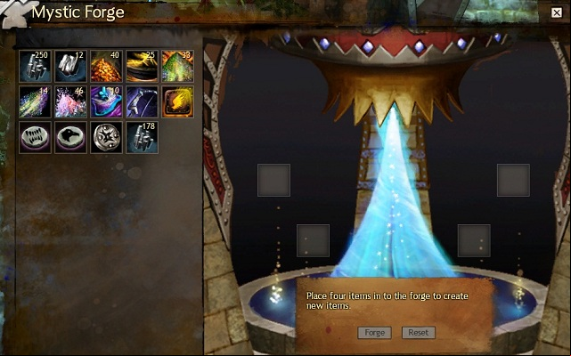 Four ingredients, one item: the secret of Mystic Forge - Mystic Forge - Crafting - Guild Wars 2 - Game Guide and Walkthrough