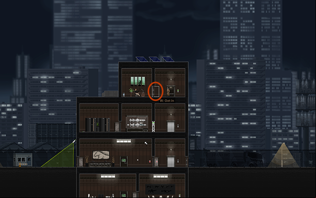 All you have to do now is get on the top floor and listen to the conversation - #6 - Collins: innocent - Walkthrough - Gunpoint - Game Guide and Walkthrough