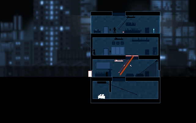 At first it will be best to get rid of an Enforcer on the first floor - #7 - Gessler: Industrial Esponage - Walkthrough - Gunpoint - Game Guide and Walkthrough